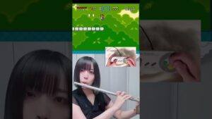 【Flute】Super Mario World のゲーム音楽をRTAと一緒にフルートとスライドホイッスルで演奏してみた。#shorts