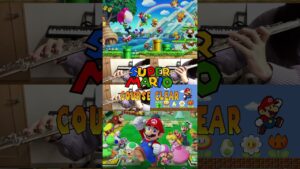 コースクリアした時のBGM！#スーパーマリオ #フルート #flute #ゲーム音楽 #吹いてみた #ゲーム #多重録音 #マリオ #supermario #mario #ファンファーレ #bgm