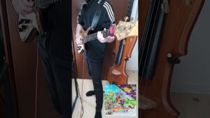 近藤浩治『赤紙テープエリアバトル』bass cover 【ペーパーマリオ オリガミキング BGM】#shorts
