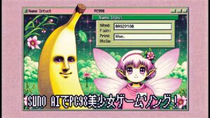 バナナで恋するアドベンチャー｜SunoでPC98💻美少女ゲームソング作ってみた